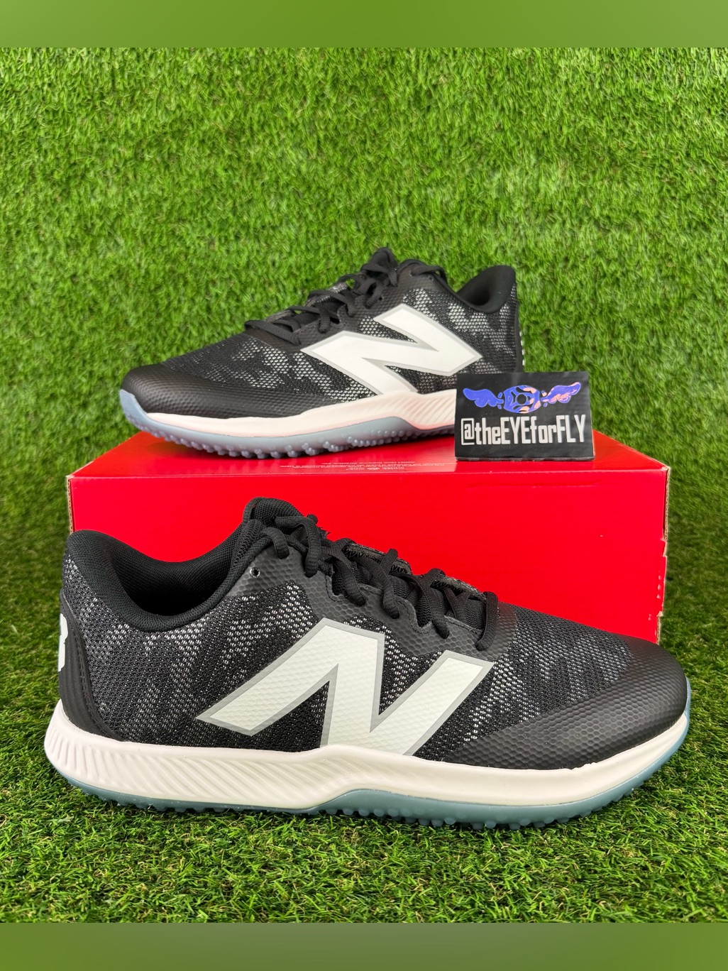 New New Balance Fuel Cell 4040v7 Turf Trainer Black White Ice T4040bk7 Mens 11.5
